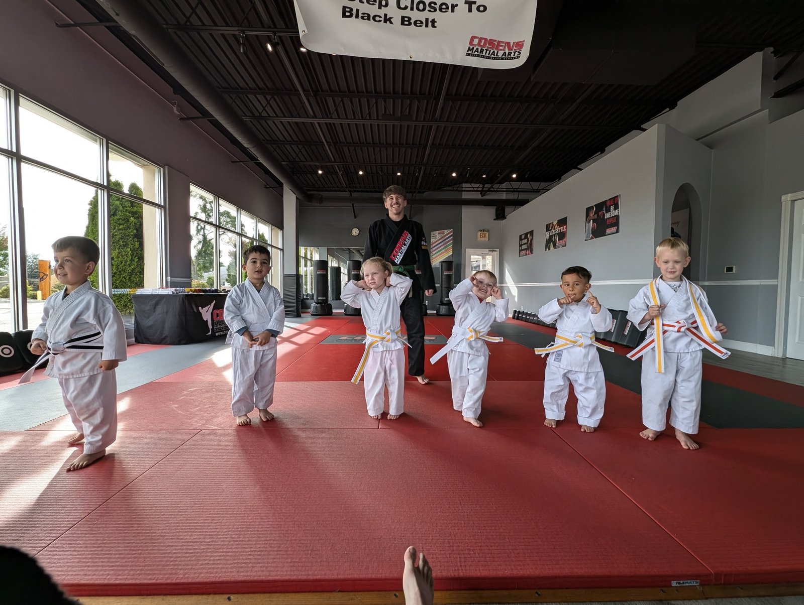 Young student practicing martial arts with focus in Bad Axe